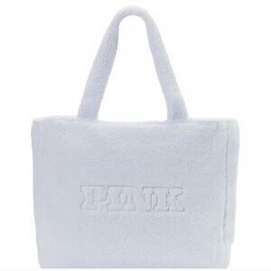 NWT Victoria's Secret | Pink | Light Blue Plush Teddy Tote Bag